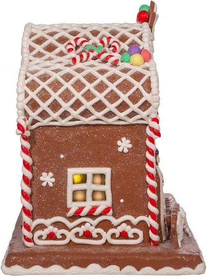 Kurt S. Adler Light Up Nativity Gingerbread House - 12.5-Inch Battery Operated Decor