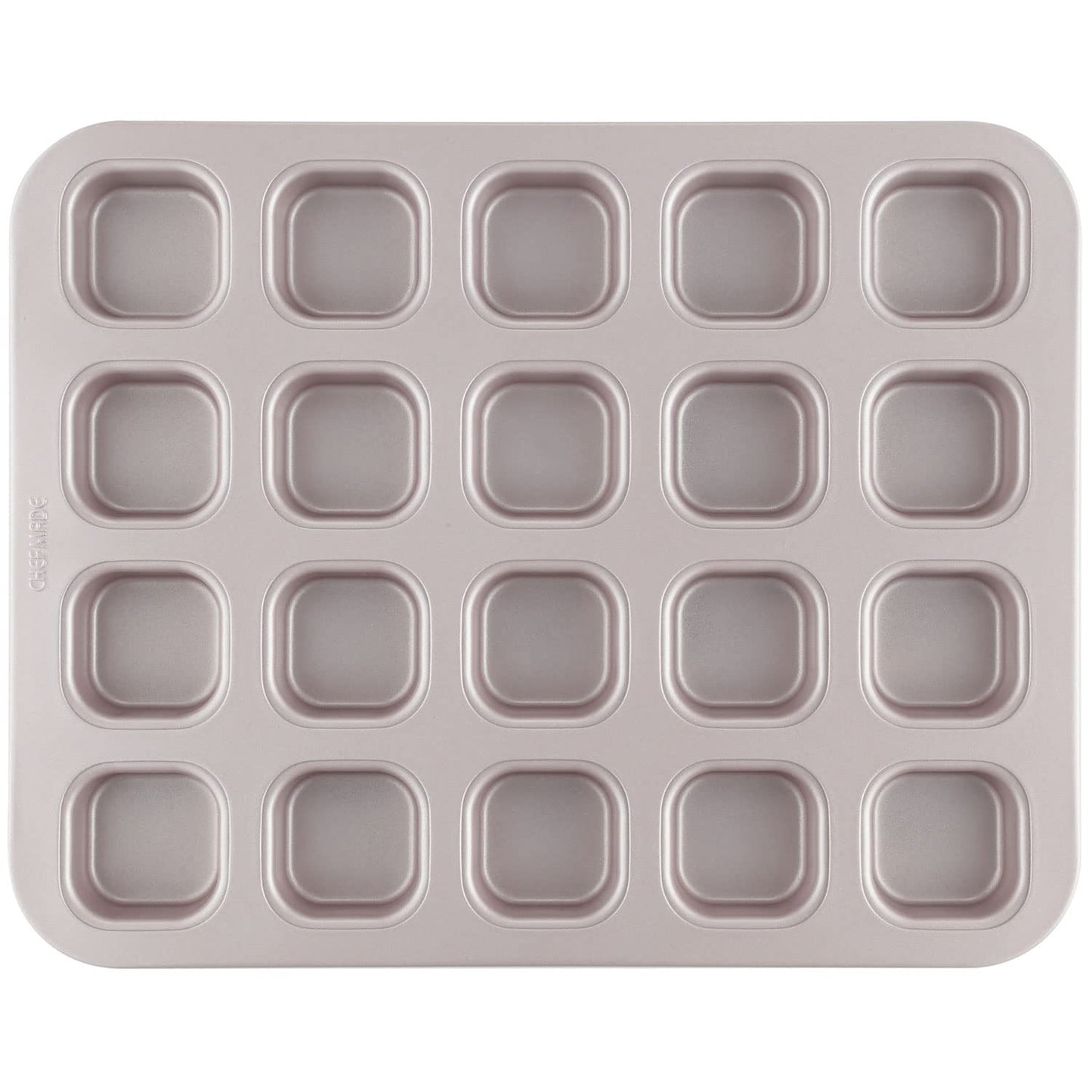 CHEFMADE Brownie Cake Pan, Nonstick 20 Cavity Square Muffin Bakeware