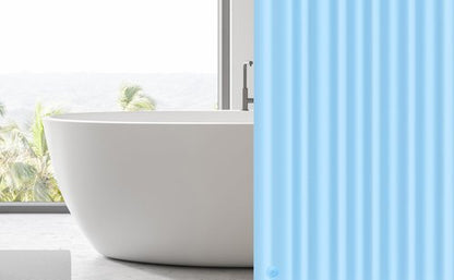 EHZNZIE Shower Curtain Liner Light Weight PEVA, Shower Liner 72x72 Inches, Waterproof, No Chemical Smell with 12 Rust Proof Metal Grommets for Bathroom Shower Curtain, Light Blue