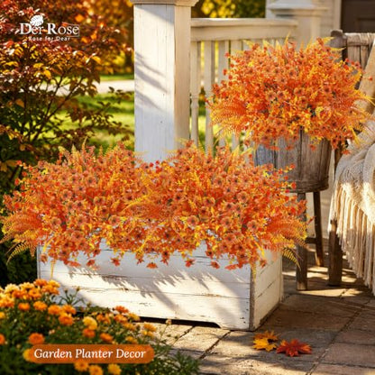 Fall Flowers Artificial Bouquet 24Pcs Autumn Decor Mixed Stems - Fall Harvest Mix