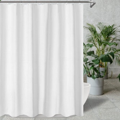 Barossa Design 2-Pack Fabric Shower Curtain Liners Lightweight - White Cloth Shower Liners with Magnets, Washable & Water Repellent, 12 Button Holes, Hotel Quality - 71" W x 72" L, White