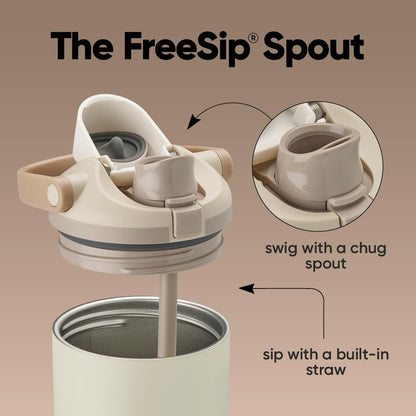 Owala FreeSip Sway - 30-Oz. Stainless Steel Water Bottle - Tan (Lightly Toasted)