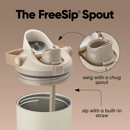 Owala FreeSip Sway - Stainless Steel - 40-oz. - Tan (Lightly Toasted)