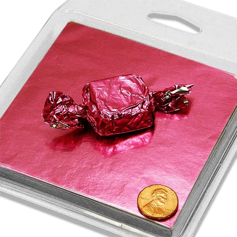 Pink Candy Foil Wrappers 4" X 4"