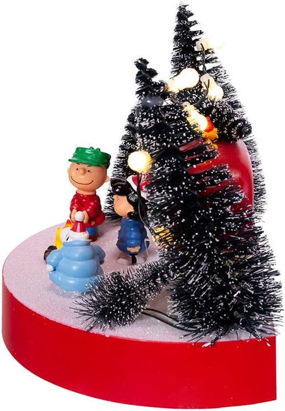 Kurt Adler 7-Inch Musical Peanuts Camper Scene - Battery-Operated Table Decoration