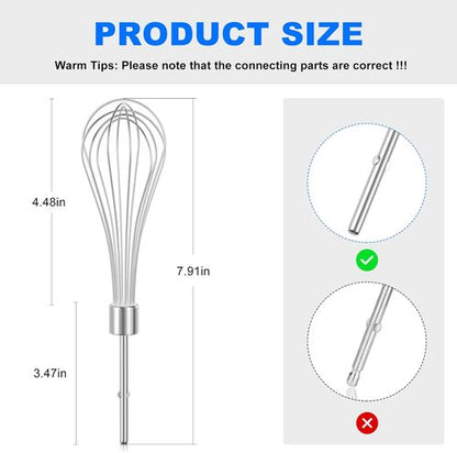KitchenAid Hand Mixer Whisk Attachments - 2 Pack for KHM512BM, KHM2B, KHM3, KHM5 Models