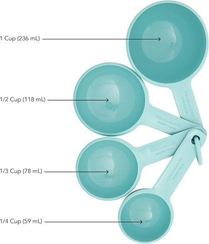 KitchenAid Measuring Cups - Set of 4 in Aqua Sky | Perfect for Precise Baking and Cooking