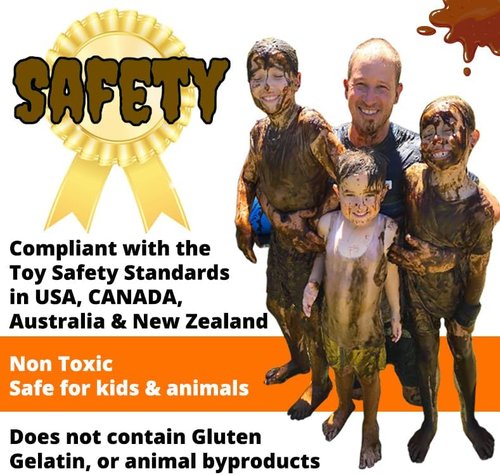 Instant MUD - Safe, Clean Fake Mud for Wrestling & Fun Runs | Makes 60 Gallons with Just Water