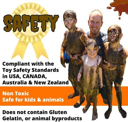 Instant MUD - Safe, Clean Fake Mud for Wrestling & Fun Runs | Makes 60 Gallons with Just Water