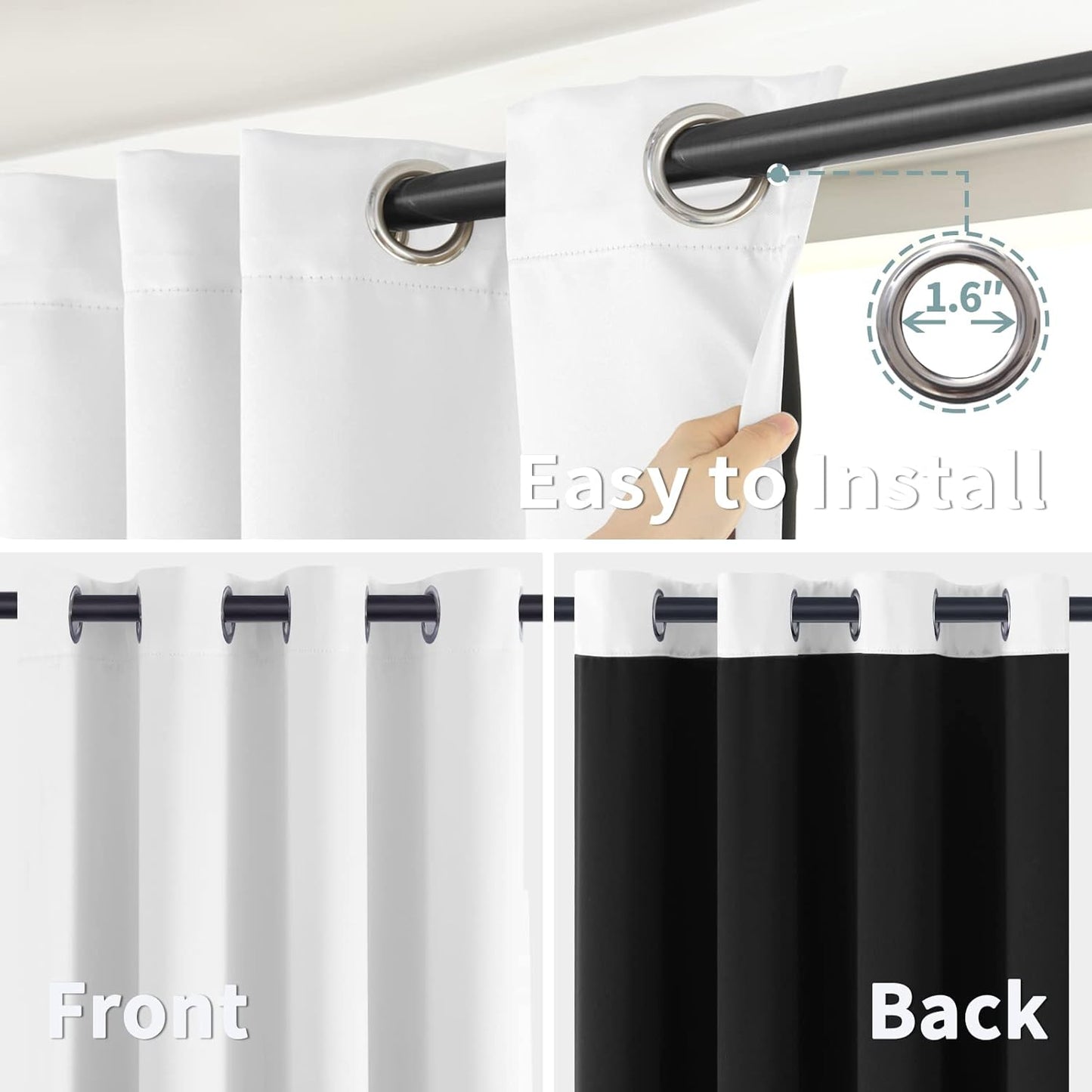 BGment Blackout Curtains - Thermal Insulated Room Darkening Drapes, 2 Panels, 42 x 63 Inch