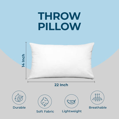Utopia Bedding Throw Pillows - Set of 4 Fluffy Decorative Down Alternative Pillows | 14 x 22 Inches, White