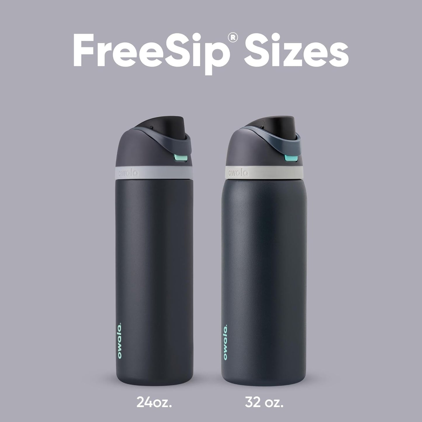 Owala FreeSip Insulated Stainless Steel Water Bottle - 32 oz BPA-Free | Perfect for Sports, Travel & School - Foggy Tide