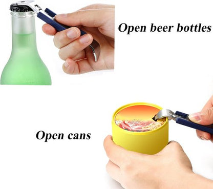 HANCELANT Magnetic Bottle Openers - Classic Stainless Steel Can Tapper Set | 3-Piece in Black, Blue, Fuchsia