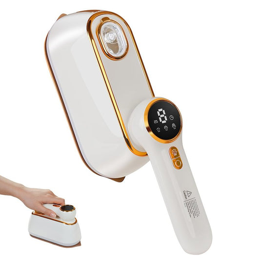 Travel Steamer & Iron for Clothes – Handheld Clothing Steamer, 10s Fast Heating, 4 Modes, LCD Display, 180° Swivel Handle, Garment Steam Wrinkle Remover 2-in-1 for Home and Business