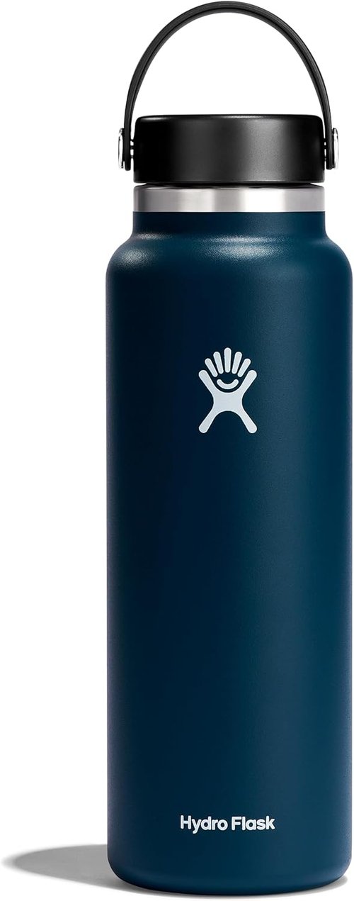 Hydro Flask Water Bottle - Insulated Stainless Steel with Wide Mouth Flex Lid | 40 Oz, Leakproof & Refillable