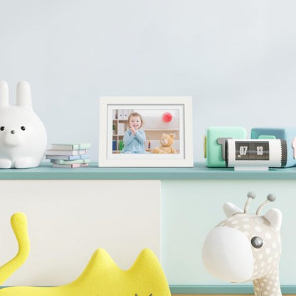 upsimples 5x7 Picture Frame, Display Pictures 4x6 with Mat or 5 x 7 Without, Wall Hanging Photo Frames, White, 1 Pack