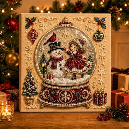 Christmas Nutcracker Pearl Art Kit for Adults - Festive 3D Mosaic Craft