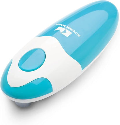 Kitchen Mama Electric Can Opener - Automatic, Hands-Free, Smooth Edge | Battery Operated, Sky Blue