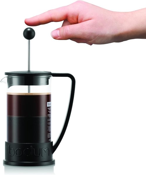 Bodum 12oz Brazil French Press Coffee Maker - High-Heat Borosilicate Glass, Black Finish