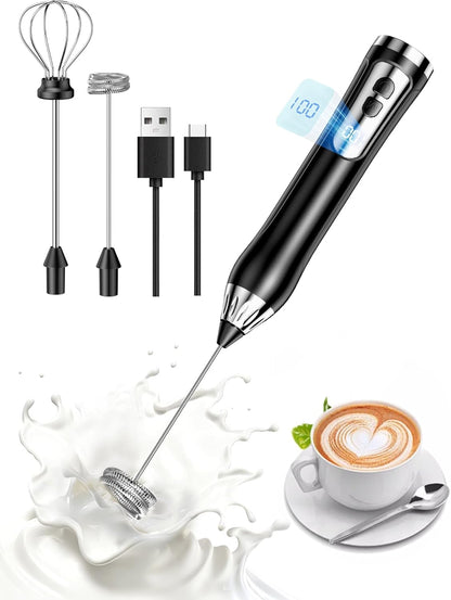 Skiennix Rechargeable Milk Frother - High-Power Handheld Foam Maker for Matcha & Lattes | IP67 Waterproof