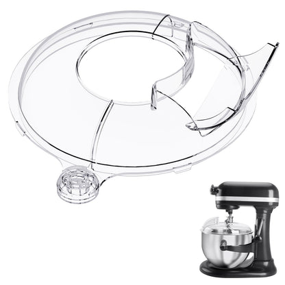 Pouring Shield for KitchenAid 6-7Qt Bowl Lift Stand Mixer (for Stainless Steel Bowls Only), Splash Guard Mixers Bowl Cover for Kitchen aid Accessories and Attachments (Clear)