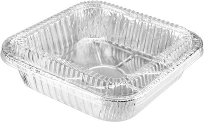 Aluminum Foil Pans - 40 Pack 7.8" Square Disposable Containers with Clear Lids for Cooking & Baking