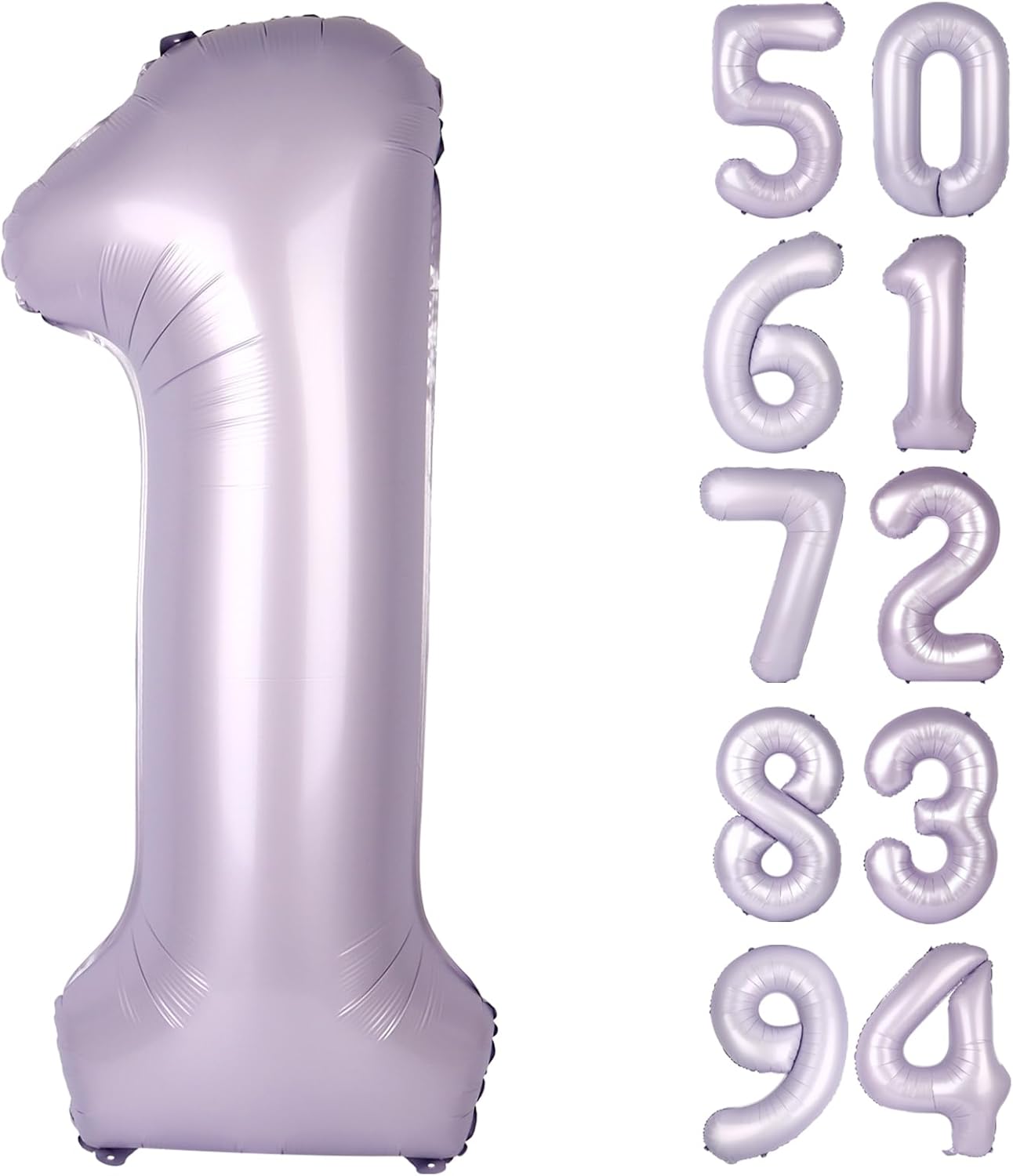 Regine Switzerland 40-Inch Lilac Number 1 Balloon - First Birthday Decorations for Girls