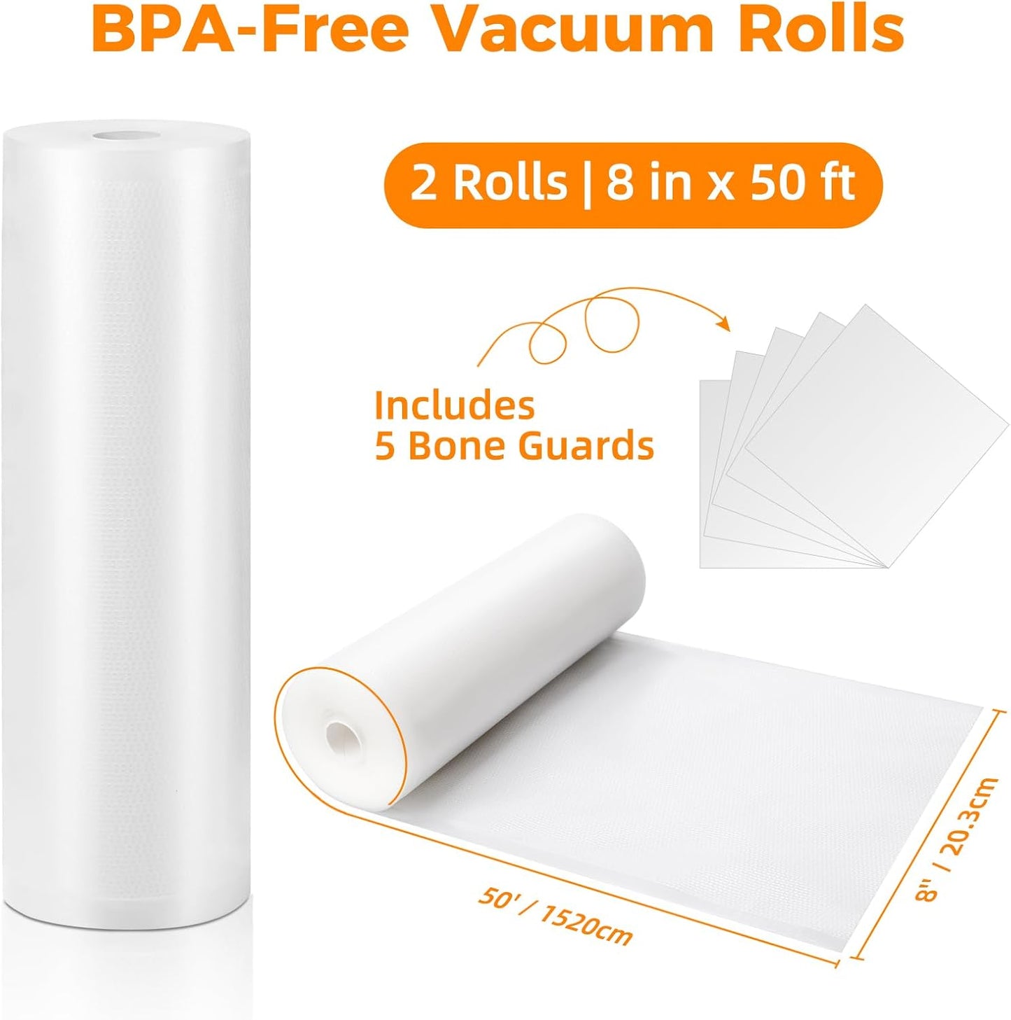 Wevac Vacuum Sealer Bags - Heavy Duty 11x50 Rolls | BPA Free, Perfect for Meal Prep & Sous Vide
