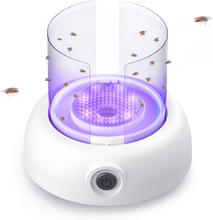 Skiennix Fruit Fly Traps - Effective Gnat Trap Lamp with 360° Attraction | 9 Refills + Starter Kit in Dutch White