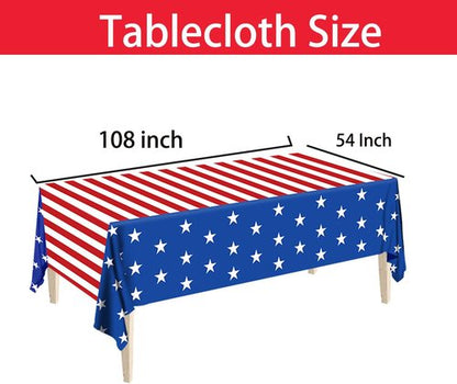 American Flag Party Supplies - Patriotic Paper Plates & Napkins Set for 25 Guests | 4th of July Decor