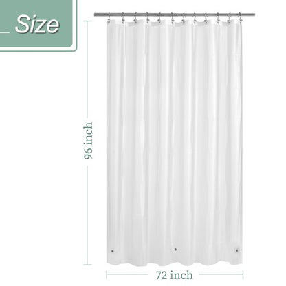 Mrs Awesome 72x96 X-Long Frosted Shower Curtain Liner with Magnets, Extra Long PEVA Plastic Shower Curtain for Bathroom, 72 x 96, Frost