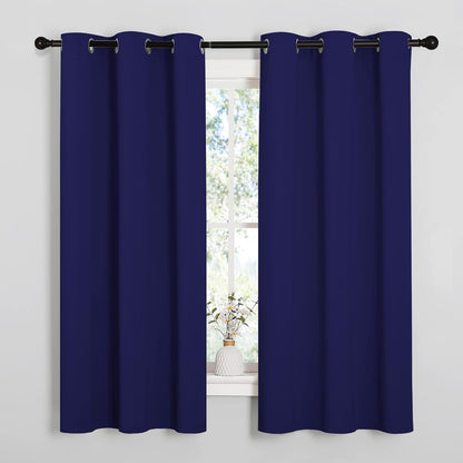NICETOWN Blackout Curtains - All Season Thermal Insulated Grommet Drapes for Kids' Room | Royal Blue, 42 x 63 Inch (2 Panels)