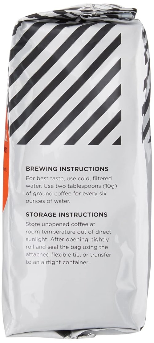 Colombia Ground Coffee by Amazon Fresh - Medium Roast, 12 Ounce Bag for Rich Flavor