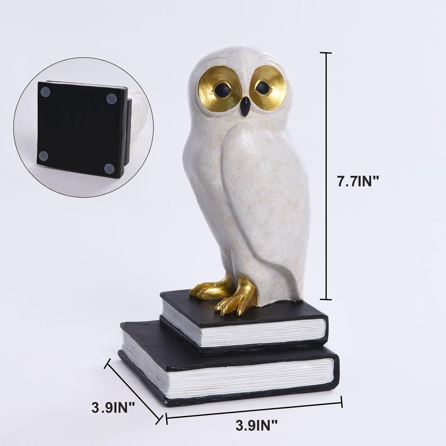 Skiennix Owl Decorative Bookends - Unique Bronze Bird Book Holders with Anti-Slip Base | Luxurious Kids Room Decor