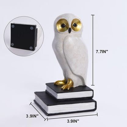 Skiennix Owl Decorative Bookends - Unique Bronze Bird Book Holders with Anti-Slip Base | Luxurious Kids Room Decor