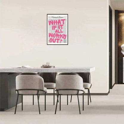 Drimiler Retro Newspaper Poster - Positive Affirming Quote Canvas Wall Art | 12x18in Framed Decor