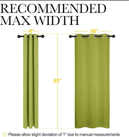 NICETOWN Thermal Insulated Blackout Curtains - Decorative Grommet Drapes for Kids' Room | Fresh Green, 42 x 63 Inches