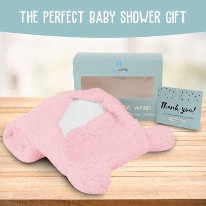 BlueMello Baby Swaddle Blanket - Ultra-Soft Plush Wrap for Infants 0-6 Months | Pink Receiving Blanket | Ideal Newborn Gift