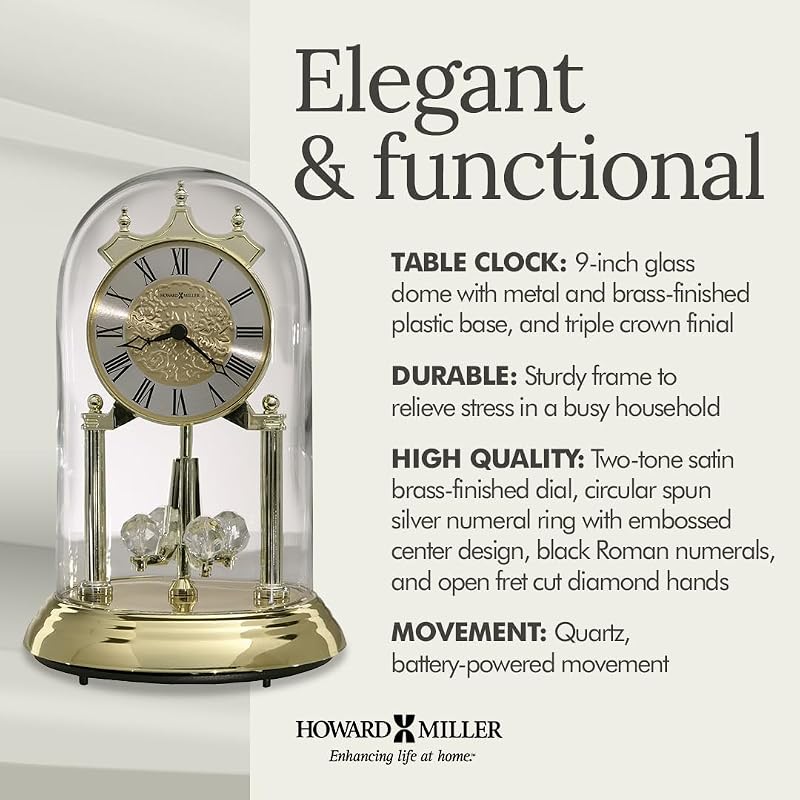 Howard Miller Joelle Tabletop Clock 555-197 - Anniversary Variation