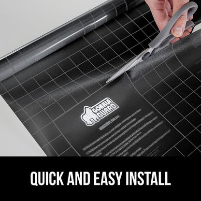 Gorilla Guard Window Privacy Film, Removable Two Way Sun Blocking, Reusable No Residue Stickers, Strong Static Clings to Glass Windows, Decorative Bathroom Door Coverings, 17.5 x 78.7 Inch, Black