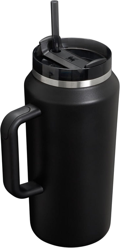 Stanley Quencher H2.0 Tumbler - 64 oz Insulated Stainless Steel Cup with Handle & Straw | BPA-Free Black