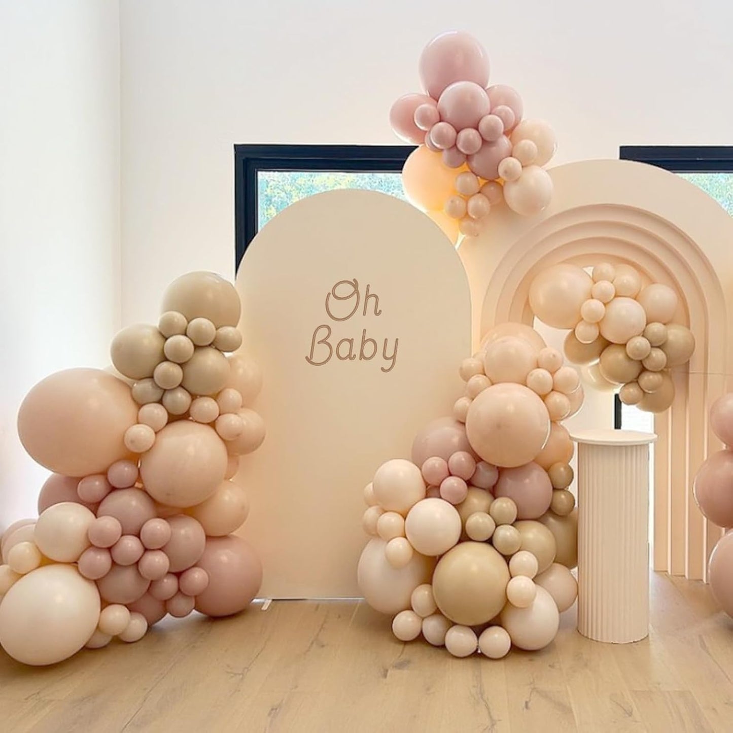 Skiennix 120pcs Nude Balloons - Boho Neutral Balloon Arch Kit for Weddings & Parties | 5-18 Inch Sizes