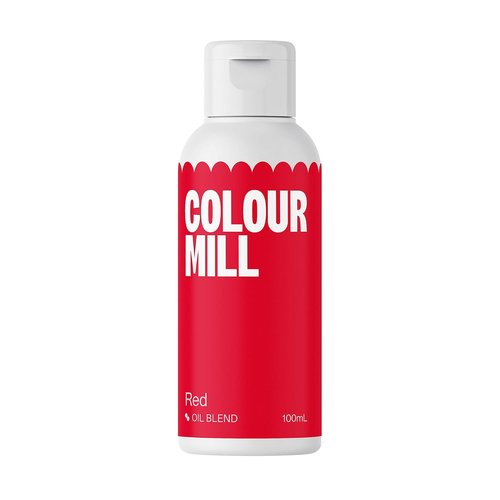 Colour Mill Oil-Based Food Coloring - Vibrant Red | 100 Milliliters for Baking & Decorating