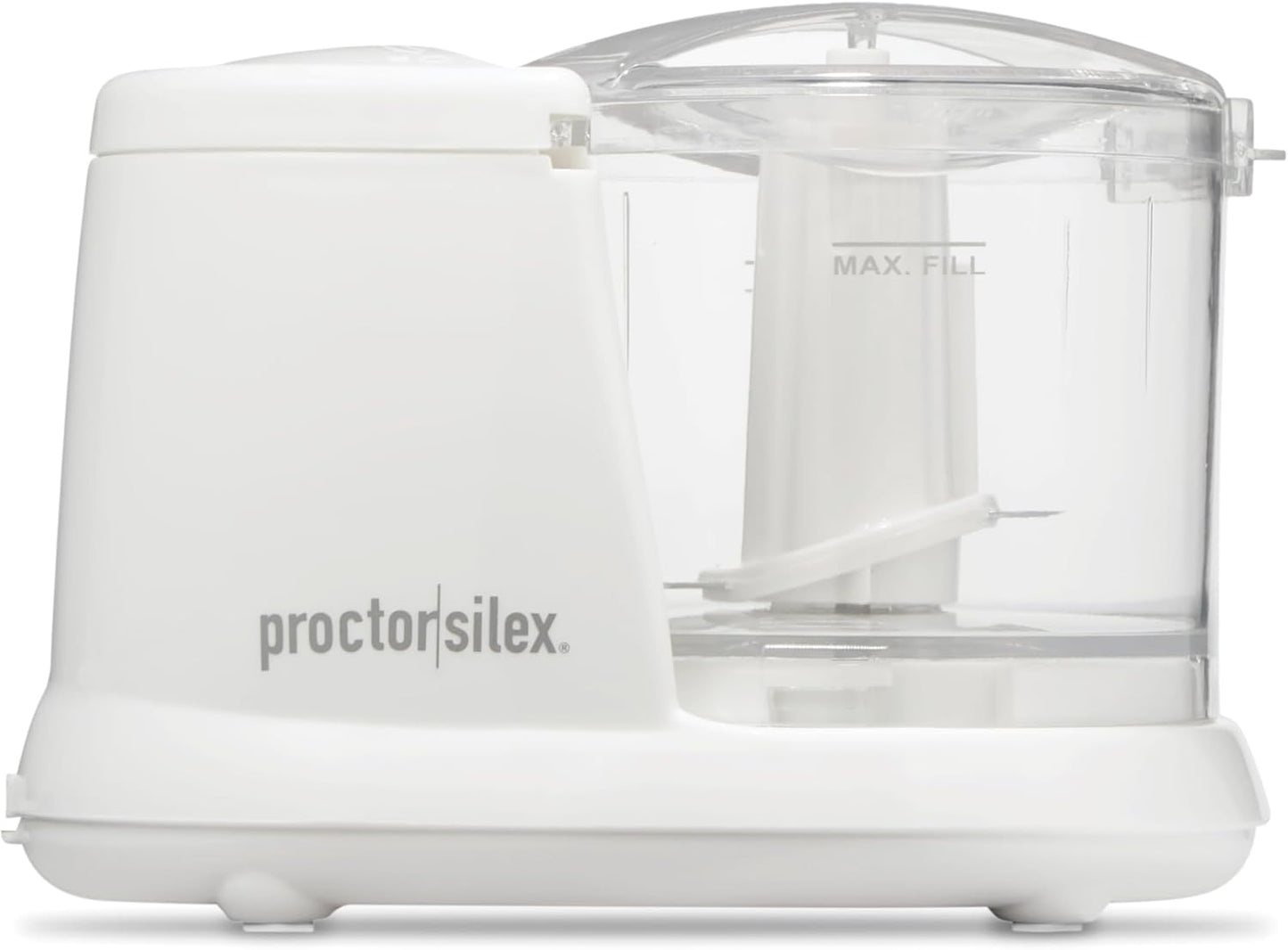 Proctor Silex Electric Vegetable Chopper - Durable Mini Food Processor, 1.5 Cup, White