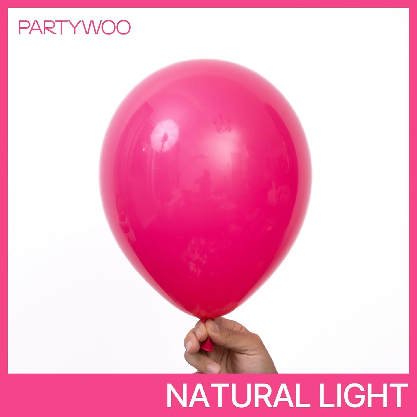 PartyWoo Hot Pink Balloons - 128-Piece Magenta Balloon Arch Kit for Weddings & Birthdays | Various Sizes 5-18 Inch