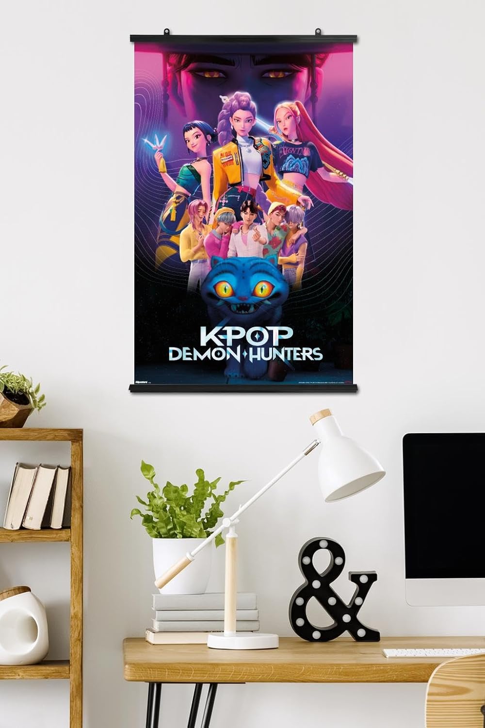 Netflix KPop Demon Hunters Wall Poster - Premium Clip Bundle, 34L x 22.4W Inches