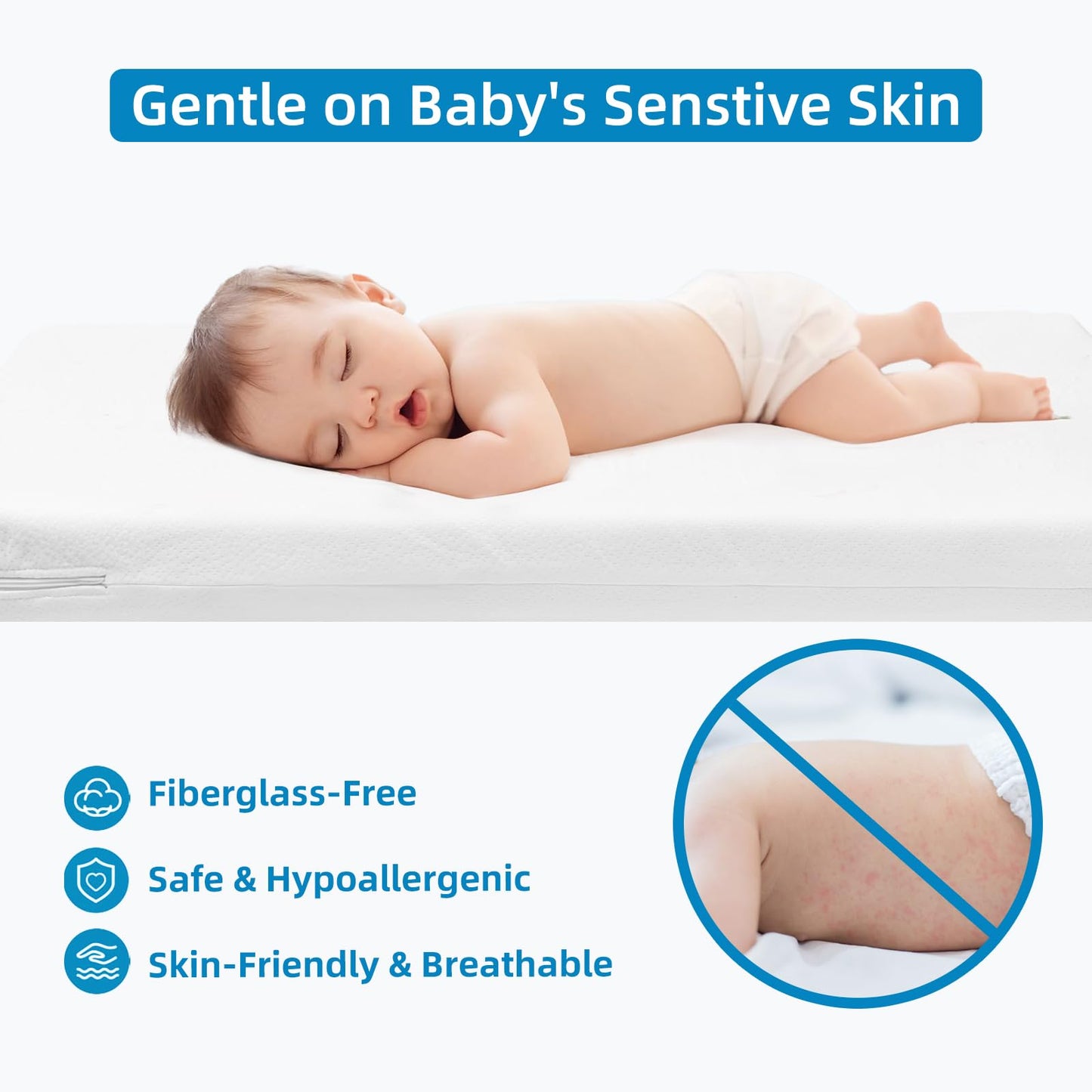 Mini Crib Mattress, 38"x24" Mattresses for Mini and Portable Cribs, Dual Side Baby Toddler Mattress, Crib Mattress