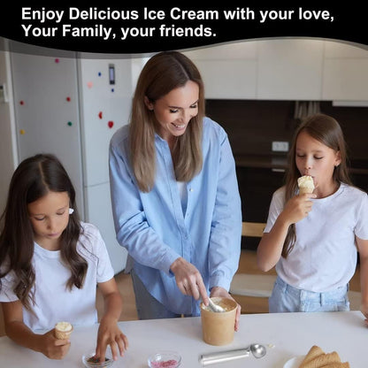 Skiennix 7-Inch Ice Cream Scoop - Nonstick Aluminum Professional Spoon - Durable & Easy to Clean - Silver