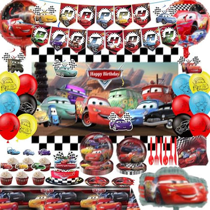 Birthday Party Decorations Set with Balloons Banner Cake Topper and More