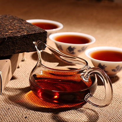 （普洱熟茶）Yunnan Pu'er tea brick,fermented tea since 2009 organic black tea Pu'er fermented tea Pu-erh Tea 500g pakage by traditional method with bamboo leaves pu er tea